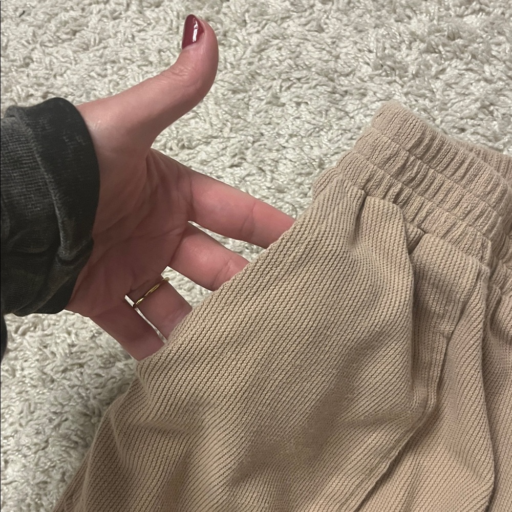 Free People Tan Barrel Sweat Pants - Picture 3 of 4